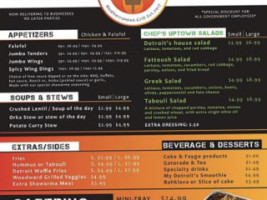 Detroit Shawarma menu