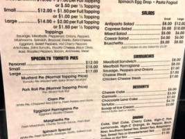 Delorenzo's The Burg Pizza menu