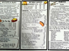 Big Daddy's Drive In menu