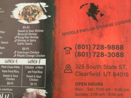 La Choi's Noodle Parlor menu