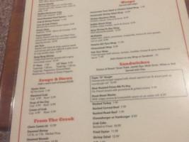 Oak Creek Cafe menu