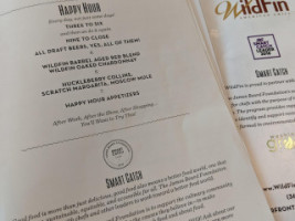 Wildfin American Grill menu