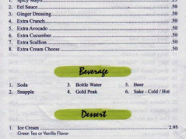 Sushi Bell menu