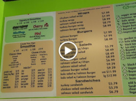 Fresh Smoothie Cafe menu