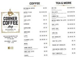 Corner Coffee Shop menu