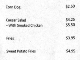 Blackdog Grill menu