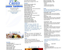 Eleni's Greek Taverna menu