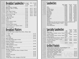 Bagel Bistro menu