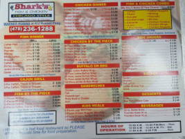 Shark's Fish Chicken menu