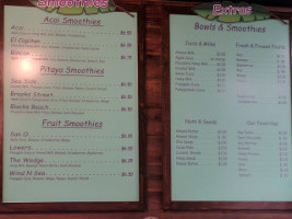 Banzai Bowls menu