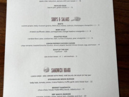 The Stovehouse menu