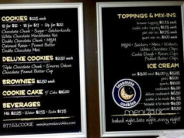 Insomnia Cookies menu