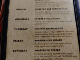 Old Mill Saloon menu