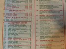 Golden China menu