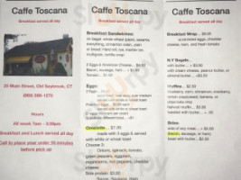 Caffe Toscana menu