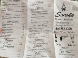 Sorella menu