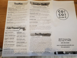 Coco Plum Place menu