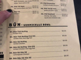 Pho Real menu