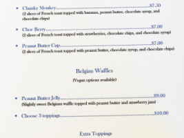 Intrinsic Bakery menu