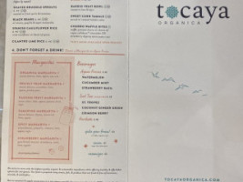 Tocaya Modern Mexican menu