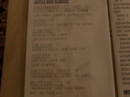 The Bottle Shop menu