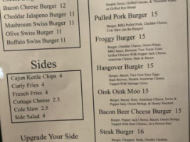 Froggy's Grill menu