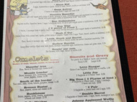 The Lonestar menu