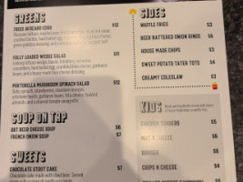 The Burger Tap menu