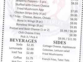 Turkey Lake Tavern menu