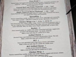 Luna Pier Beach Cafe menu