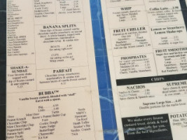 Sycamore Drive In menu