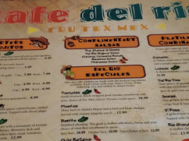 Cafe Del Rio menu