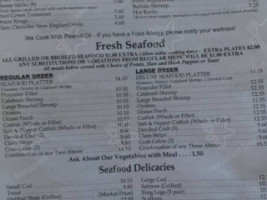 Mountain Aire Seafood Steaks menu