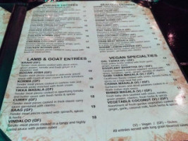 Mint Indian Cuisine menu