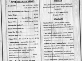 Variety Pizza House menu