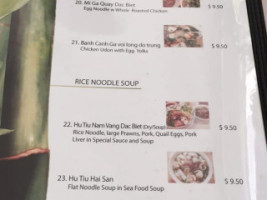 Simmering Pho Cafe menu