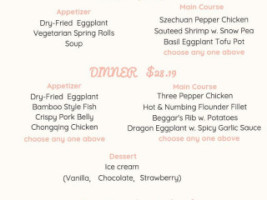 Peter Chang menu