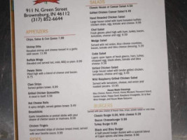 Green Street Pub Eatery menu