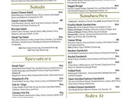 Emmets Irish Pub menu