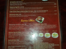 Pho Vietnam menu