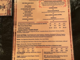 Foxhole Tap And Pizzeria menu