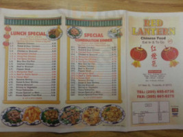 Red Lantern Chinese Food menu