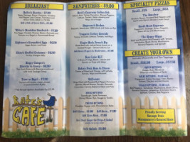 Kate's Cafe menu