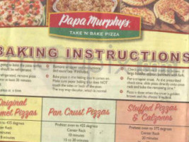 Papa Murphy 's Take 'n ' Bake Pizza menu