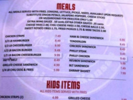 Mueller's Lockeroom menu