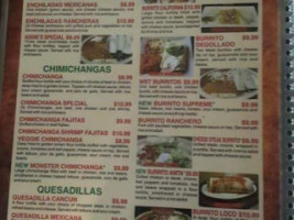 Cancun Mexican Grill menu