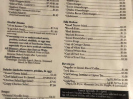 Oriental American menu