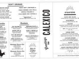 Calexico menu