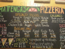 Mattenga's Pizzeria menu