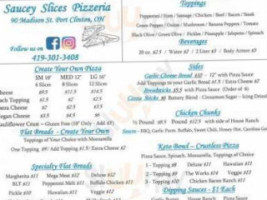 Saucey Slices Pizzeria menu